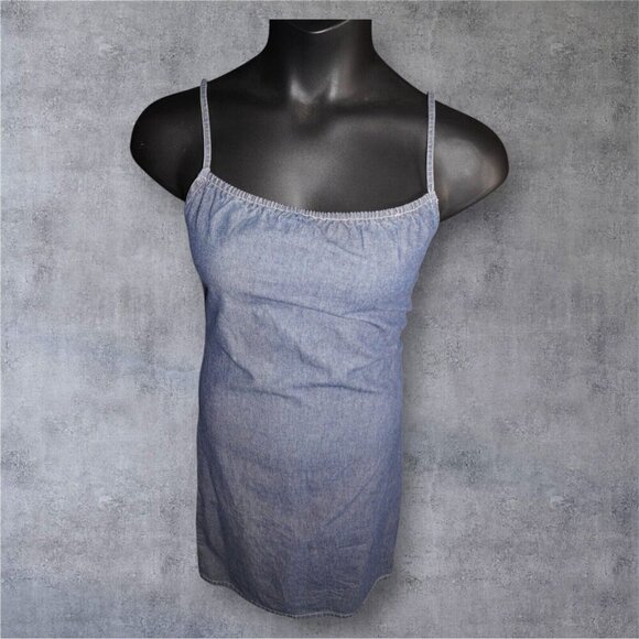Vintage Old Navy Blue Jeans Chambray Mini Dress Women’s Size 1 | Y2K 2000s - Picture 2 of 12